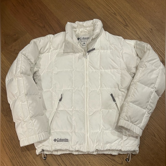 Columbia White Puffer Jacket - Picture 1 of 9